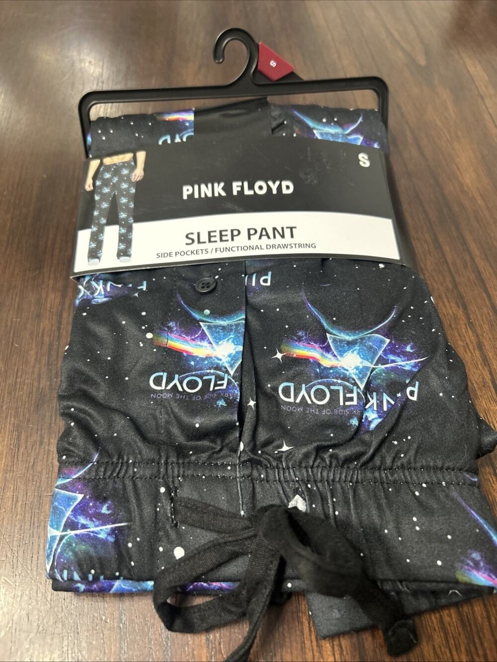 Pink Floyd Dark Side of The Moon Men's Sleep Lounge Pants, Pockets Size Small